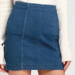 Free People Denim Mini Skirt